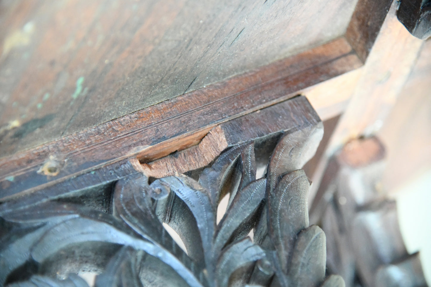 Indian Padouk Carved Occasional Table