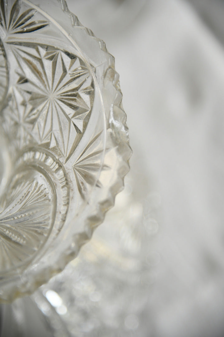 Large Pressed Glass Pedestal Centre Bowl