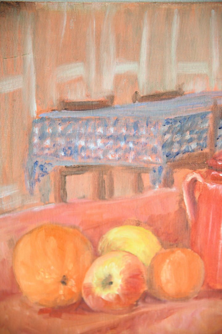 Anne Brown Red Coffee Pot Still Life Painting