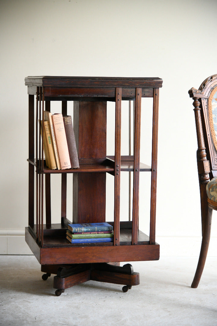 Early 20th Century Mahogany Revolving Bookcase
