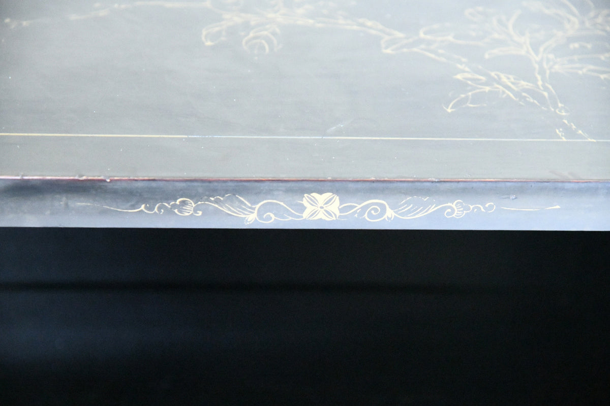 Black Oriental Chinoiserie Cupboard