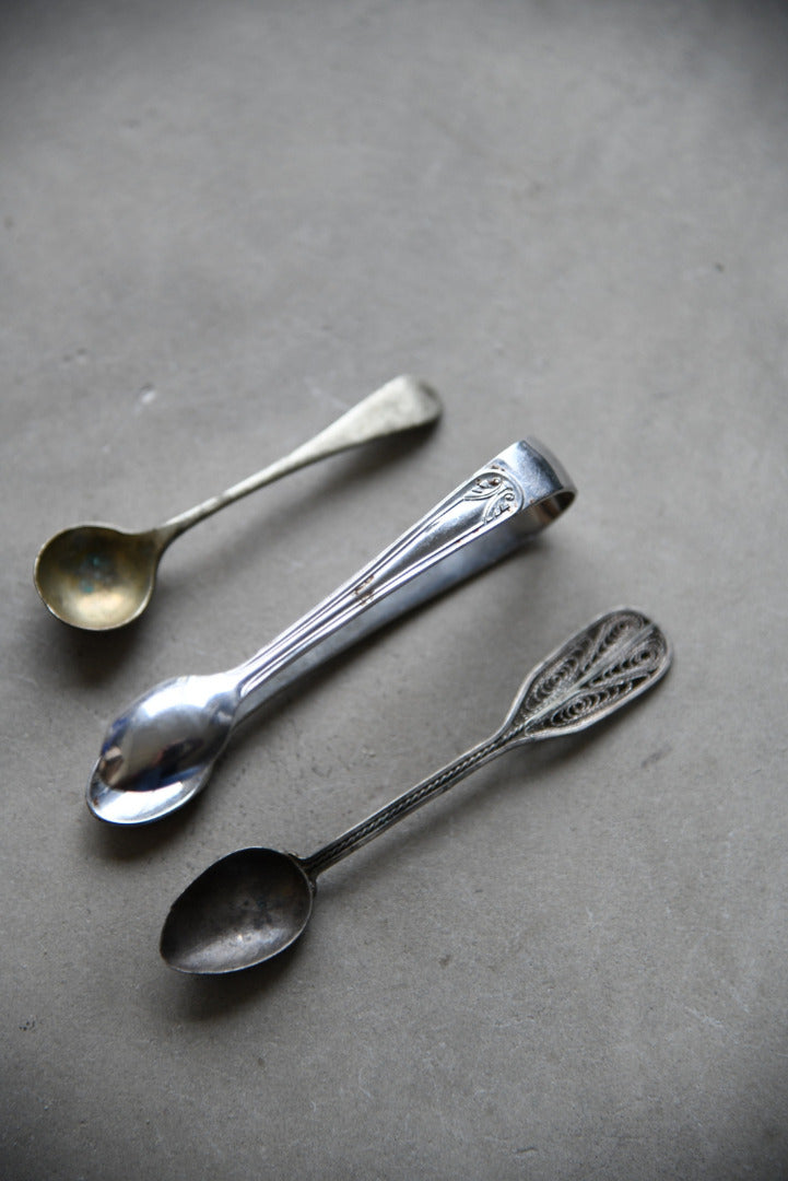 Vintage Tongs & Small Spoons
