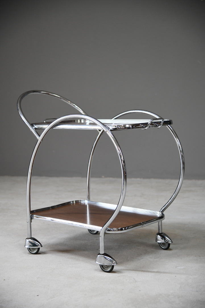Retro Chrome Cocktail Trolley