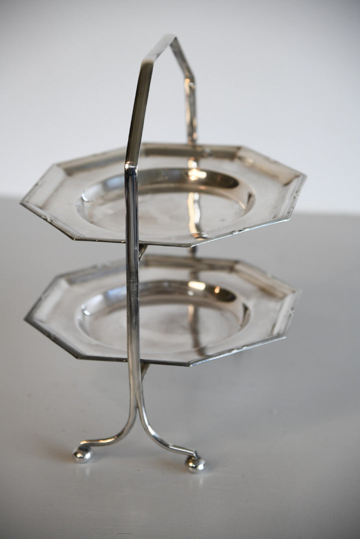 Vintage 2 Tier EPNS Cake Stand