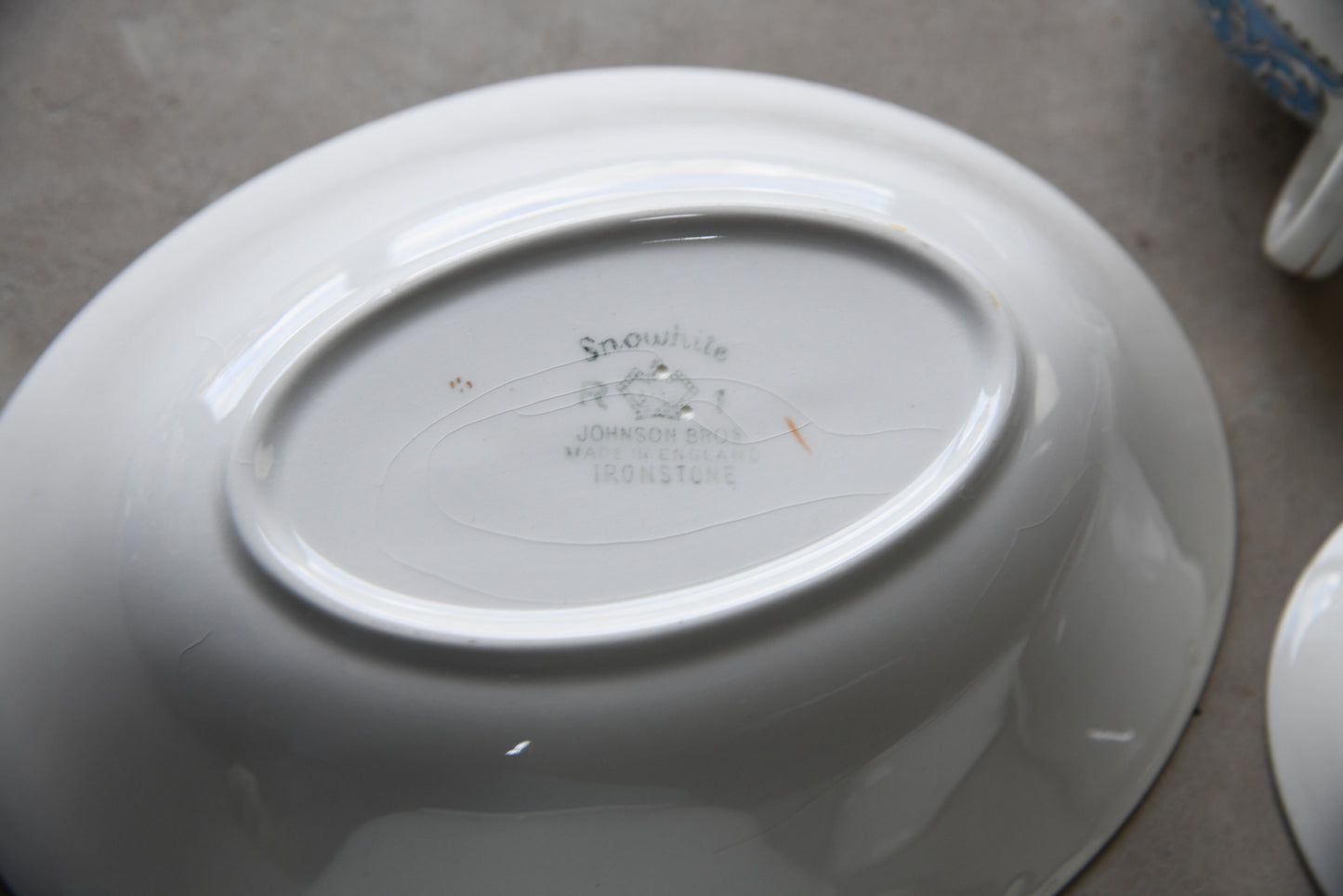 Johnson Bros Snowhite Oval Bowl Plate Jug