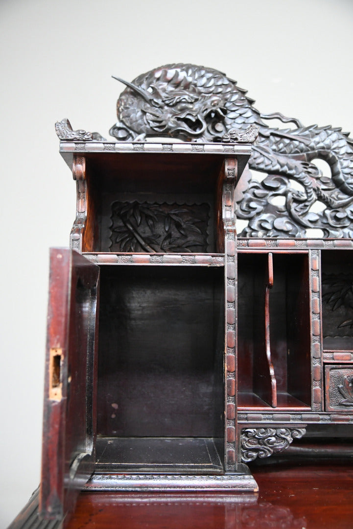Carved Japanese Meiji Desk