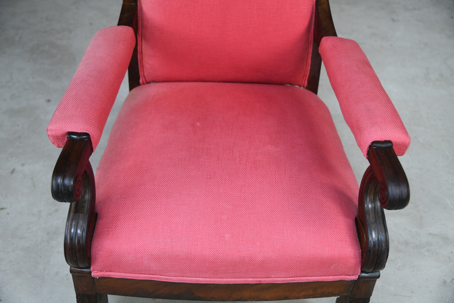 Antique Mahogany Library Chair
