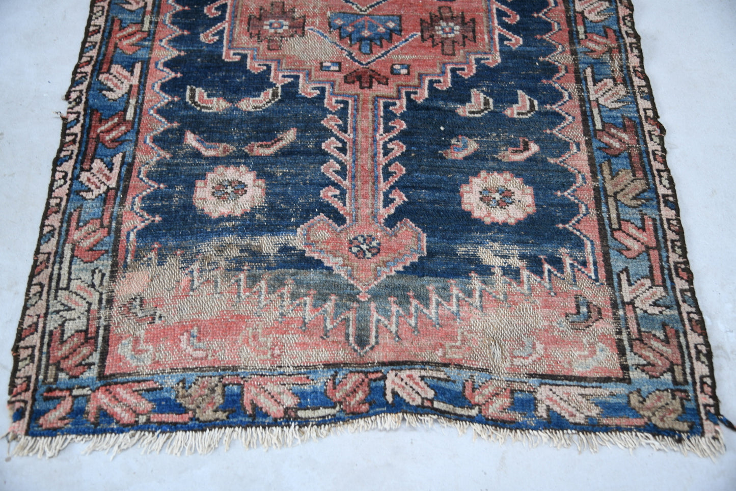 Antique Well Worn Eastern Rug