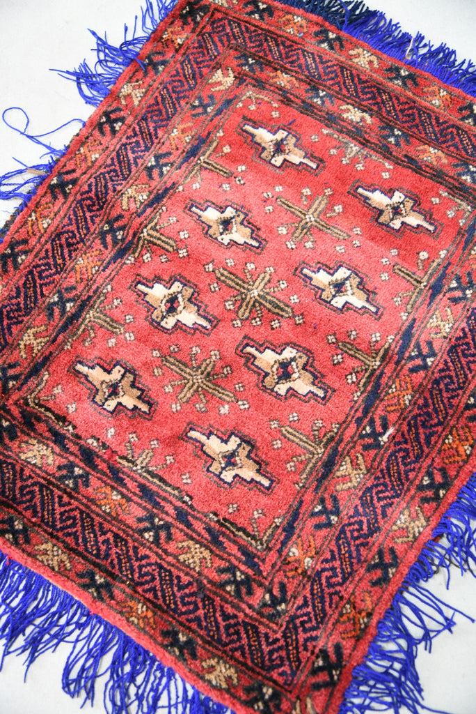 Afghan Red Saddle Bag Cushion Cover