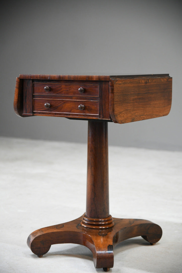 Rosewood Drop Leaf Work Table