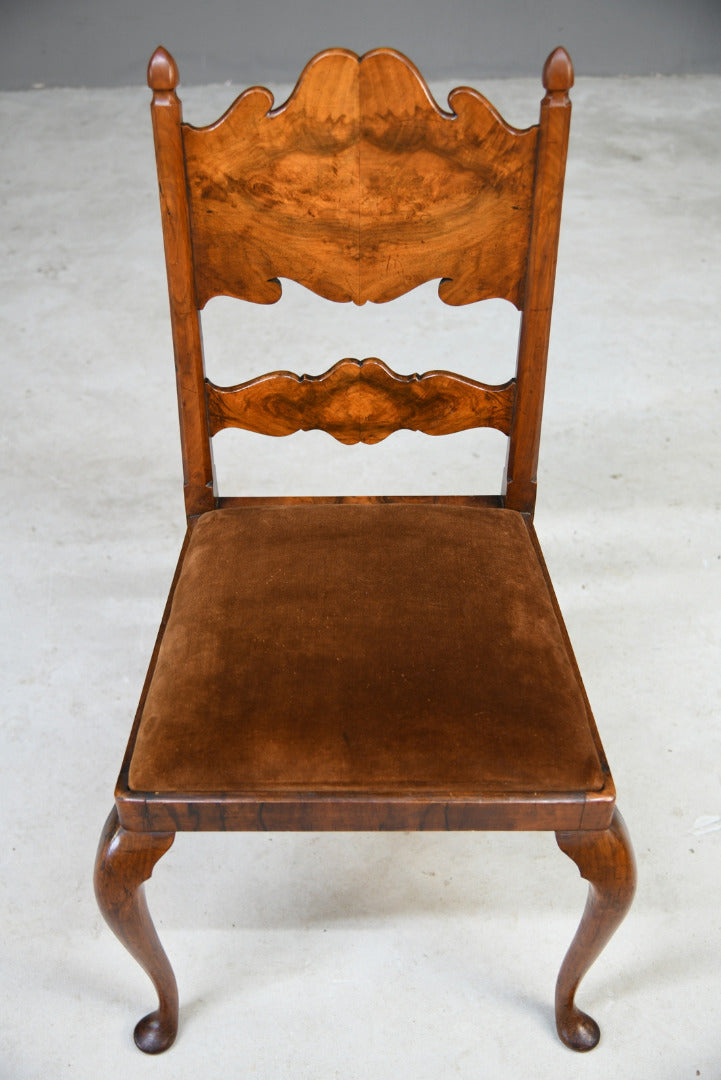Single Walnut Occasional Chair