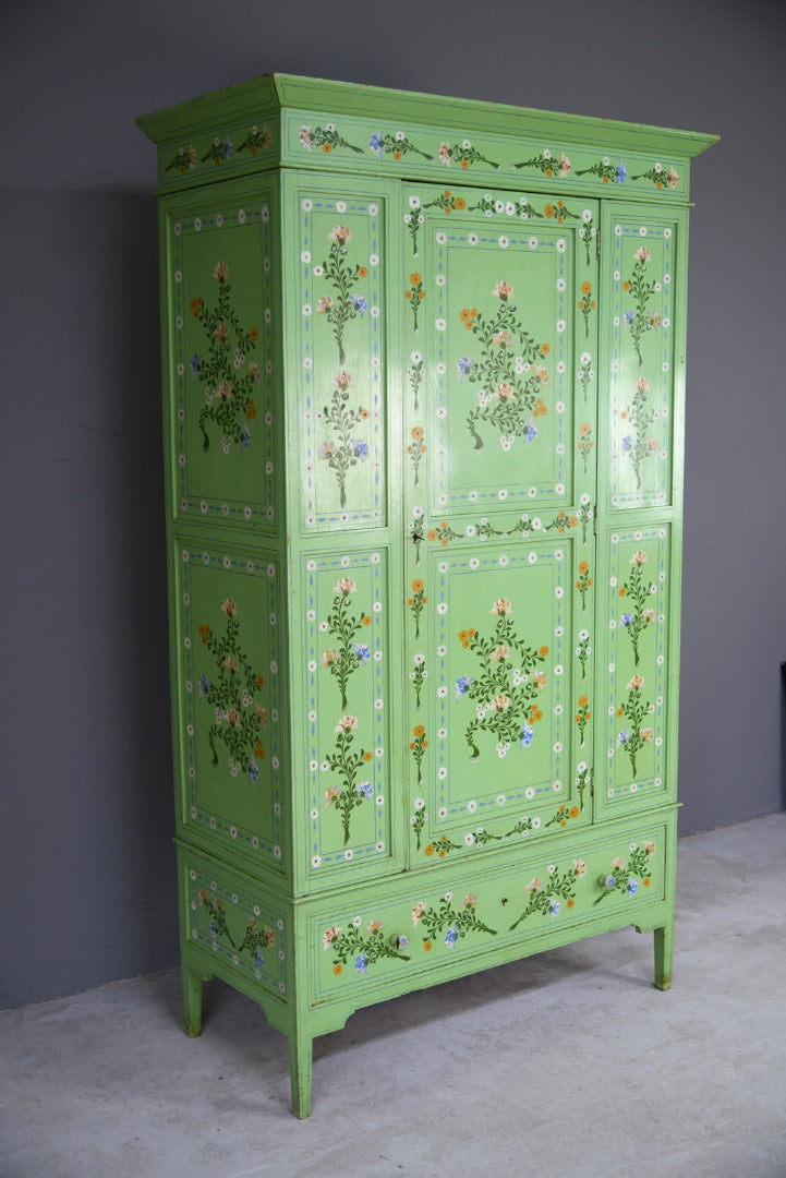 Vintage Painted Pine Wardrobe