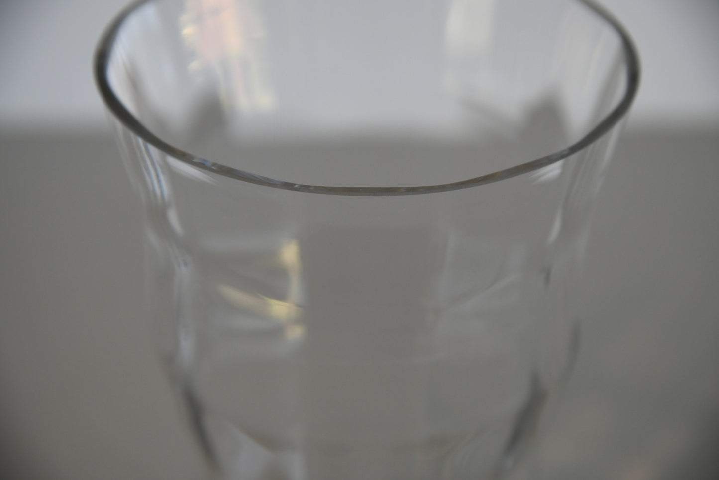 Large Ribbed Glass Vase