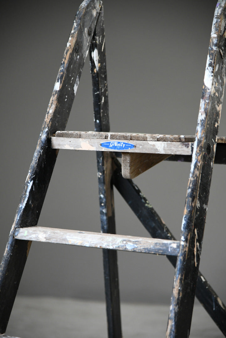 Vintage Rustic Wooden Step Ladder