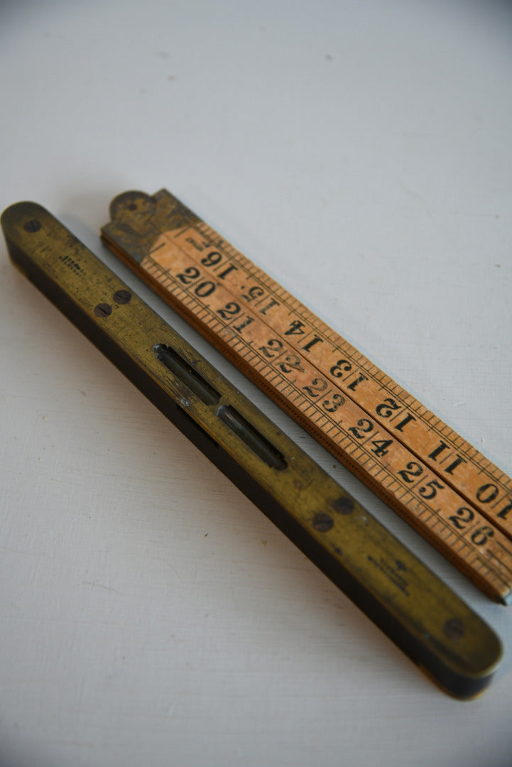 Boxwood Rule & Mahogany Level