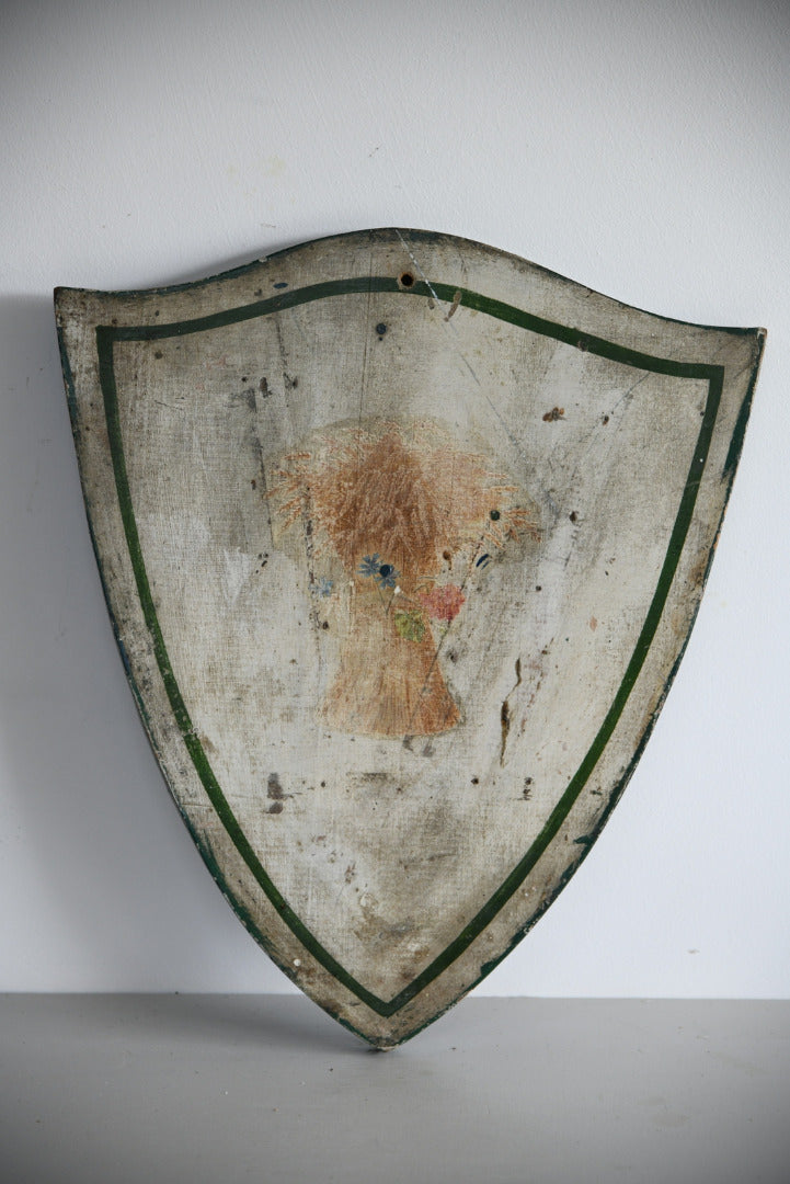 Painted Wooden Shield Wall Plaque
