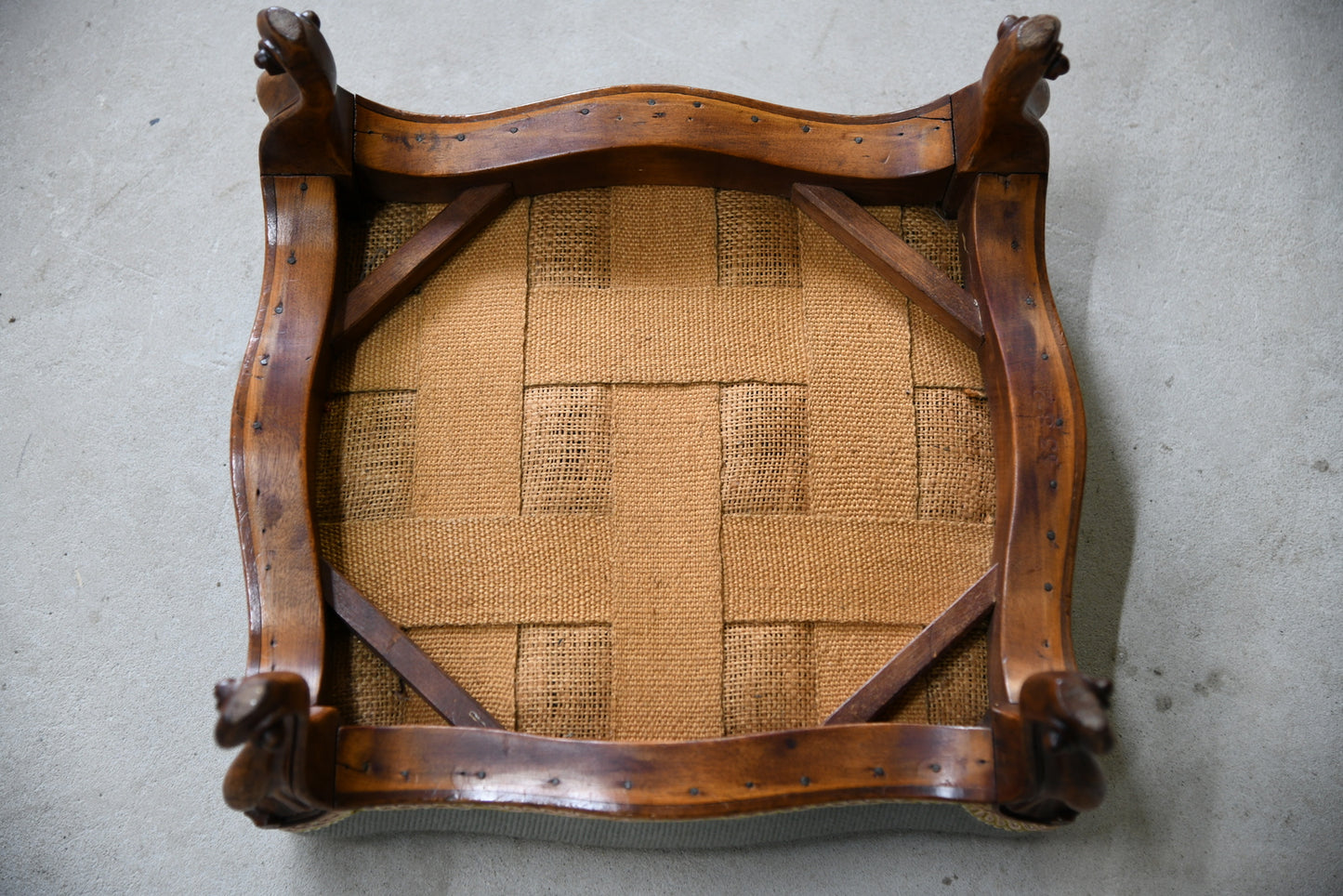 Floral Tapestry Footstool