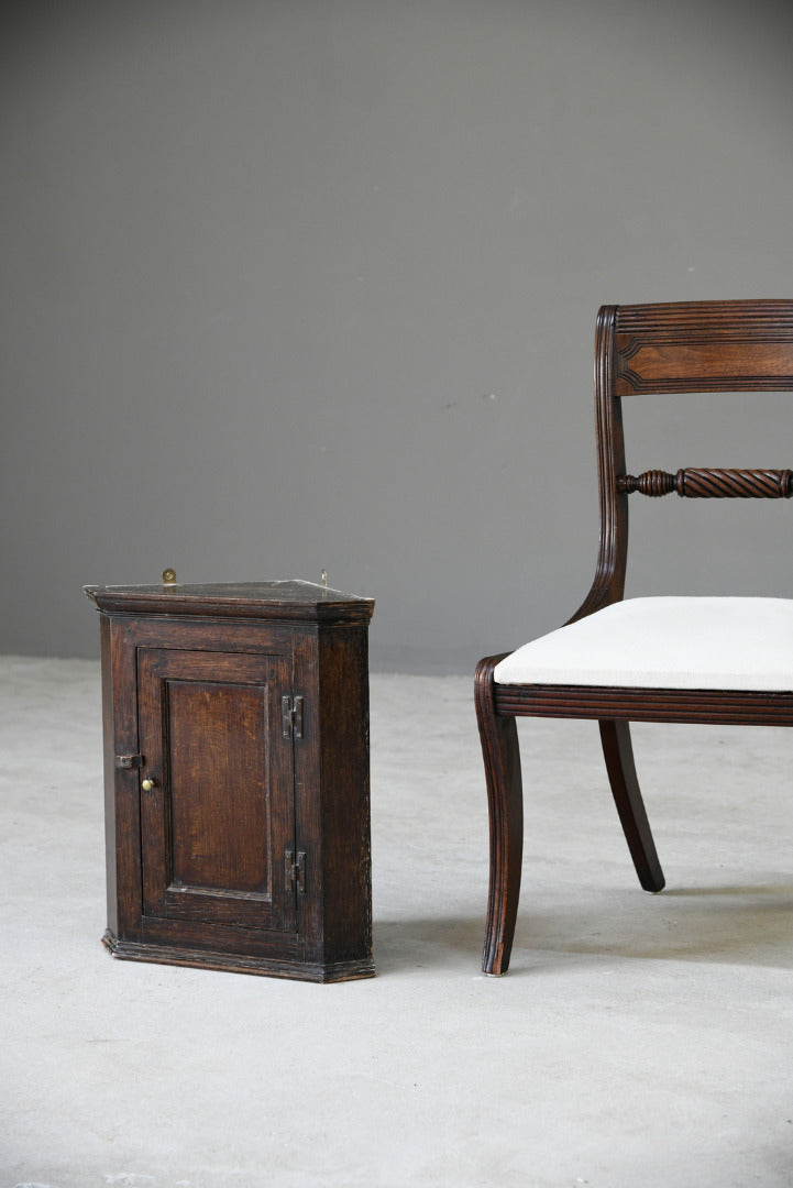 Small Oak Corner Cupboard