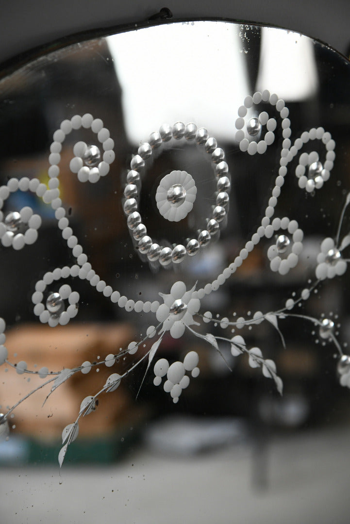 Vintage Etched Wall Mirror