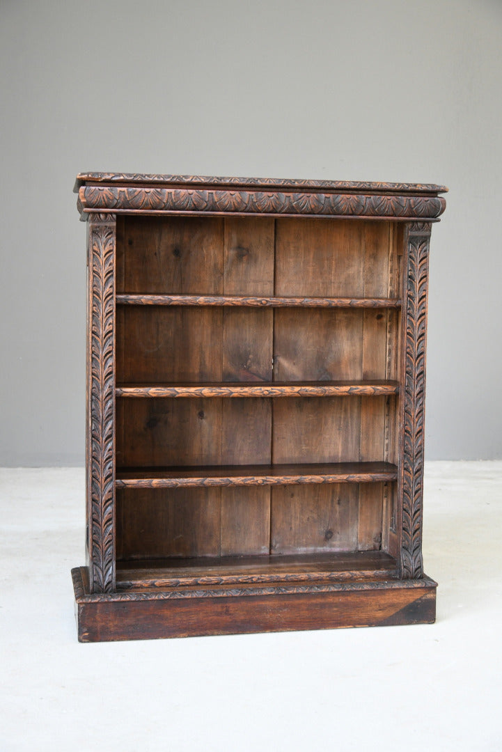 Victorian Carved Oak Bookcase