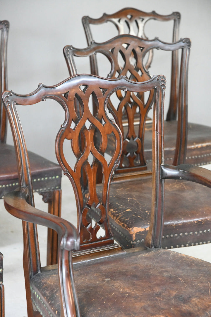 Set 6 Chippenddale Revival Dining Chairs