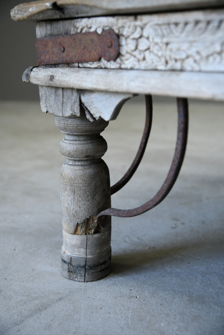 Large Indian Teak Coffee Table
