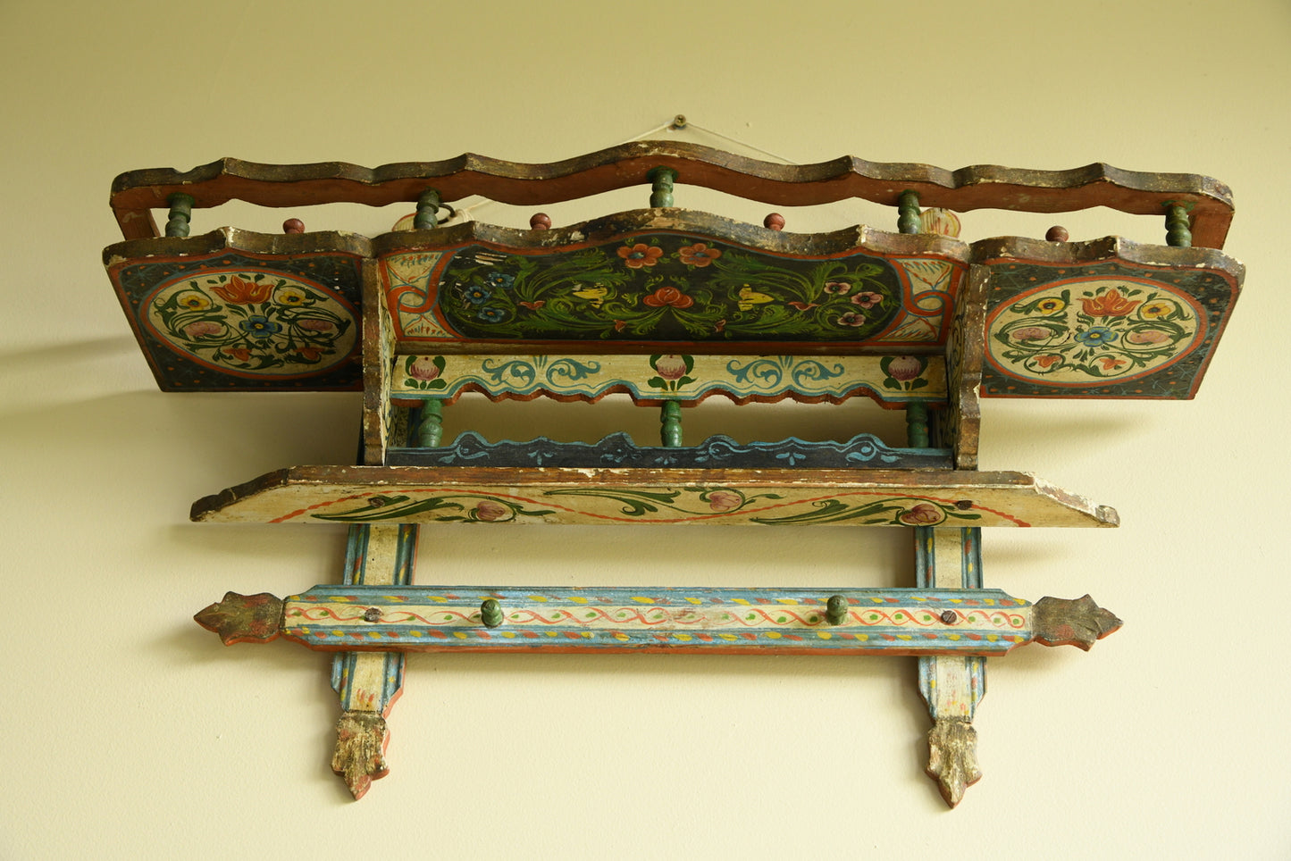 Painted Folk Eastern European Small Wall Shelves