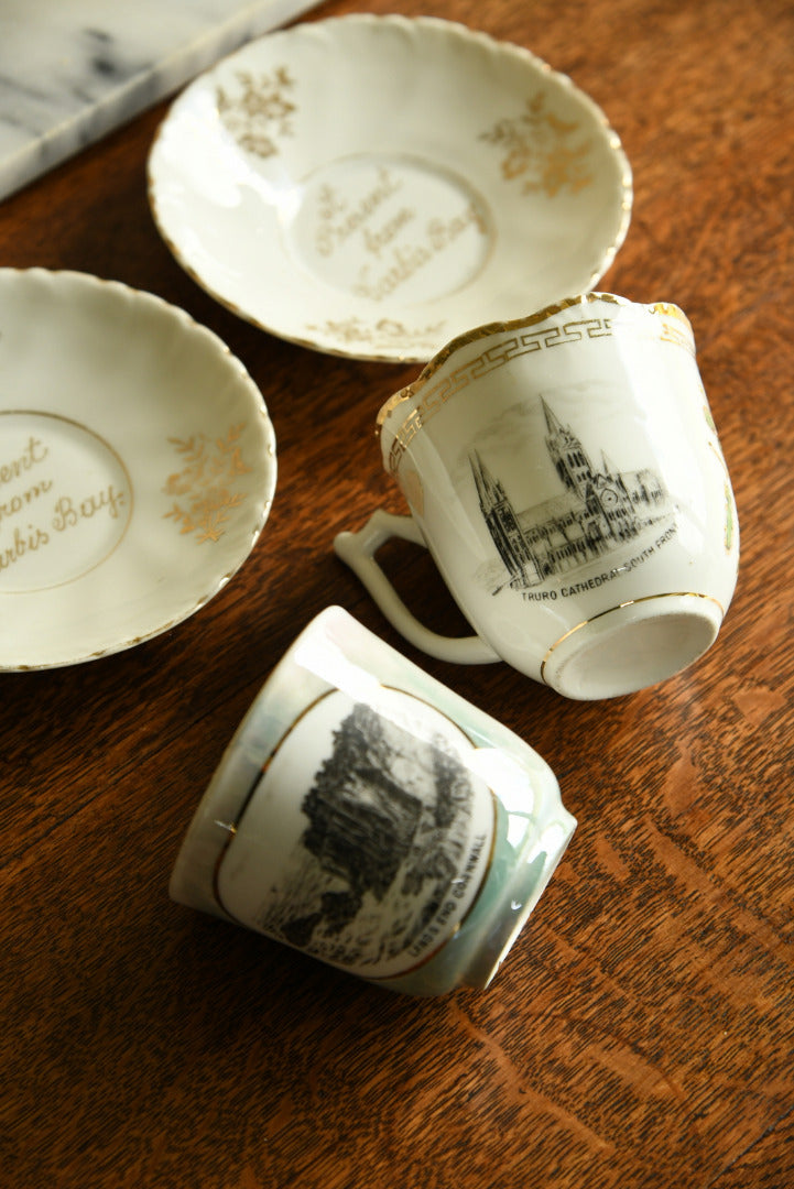 Cornish Souvenir China Odds - Carbis Bay // Lands End // Truro Cathedral