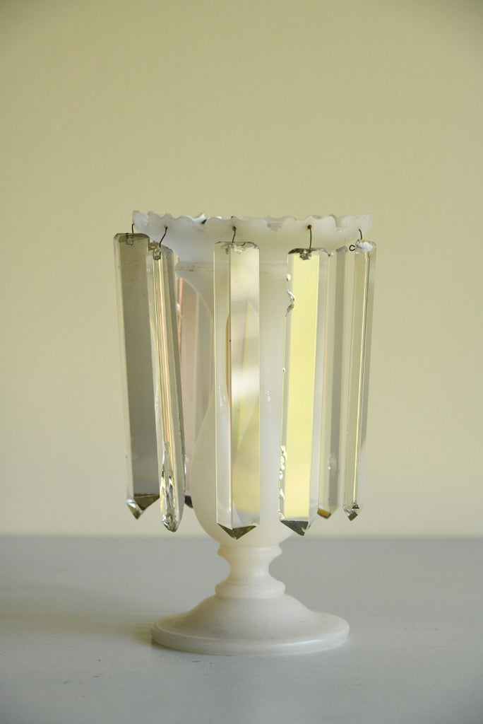 Single White Glass Lustre