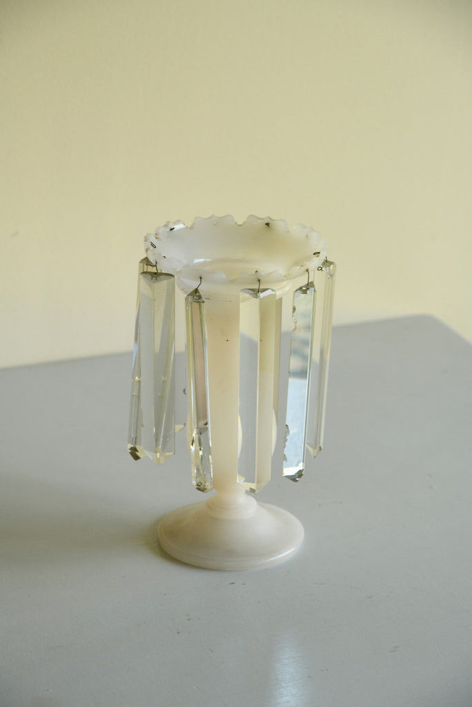 Single White Glass Lustre