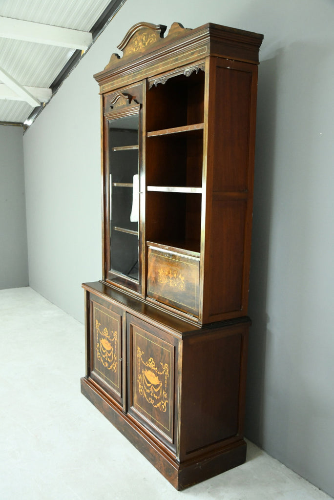 Edwardian Inlaid Rosewood Bookcase