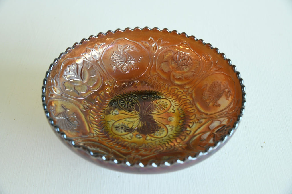 Fenton Dragon & Lotus Carnival Glass Bowl