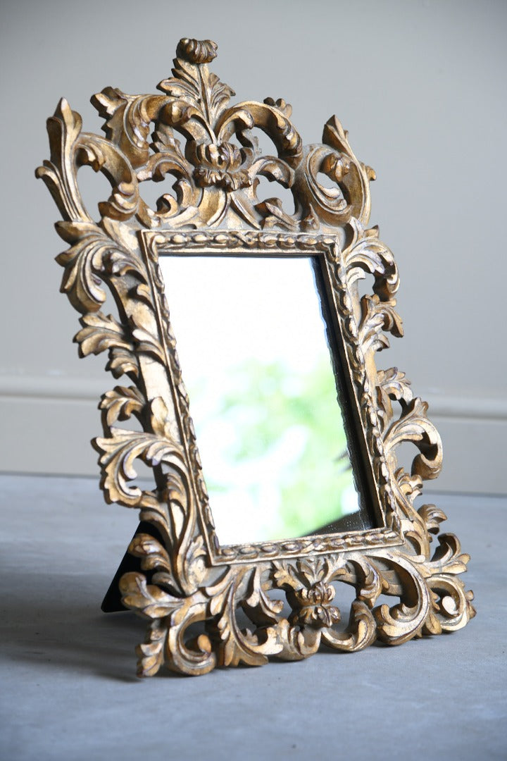 Ornate Gilt Antique Style Easel Mirror Dressing Table Wall Mount