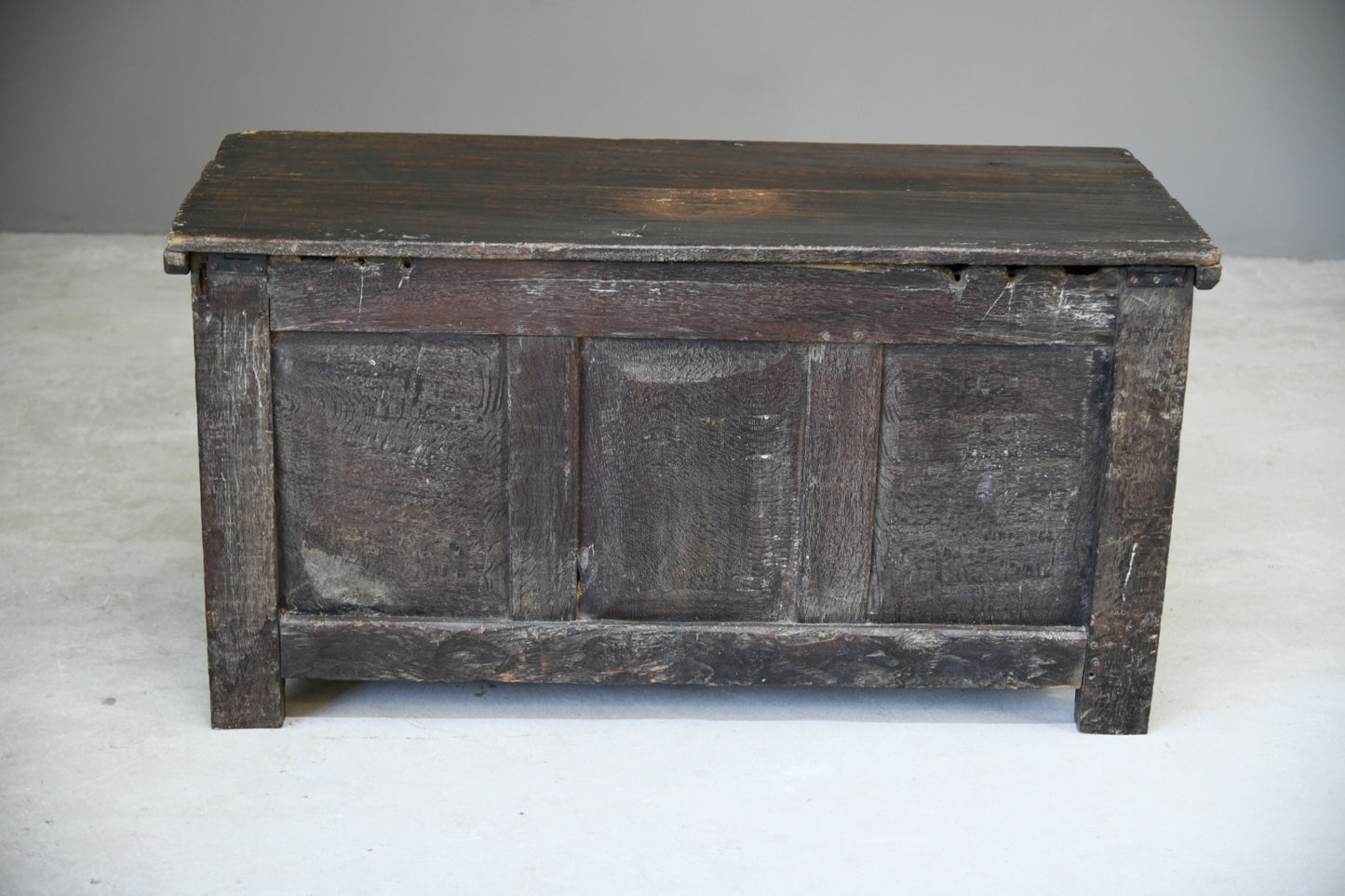 Carved Oak Antique Chest Coffer