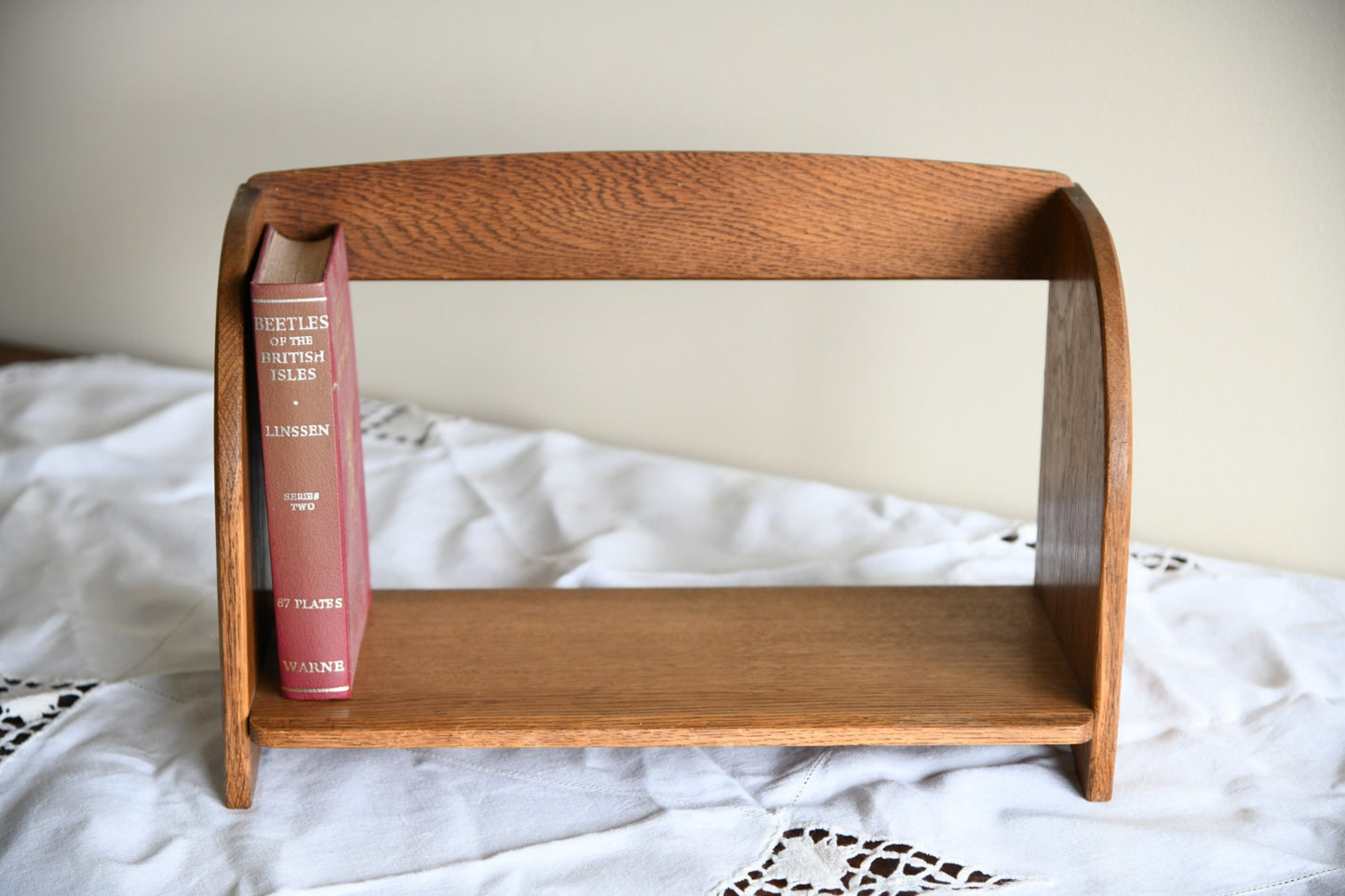 Vintage Oak Book Trough