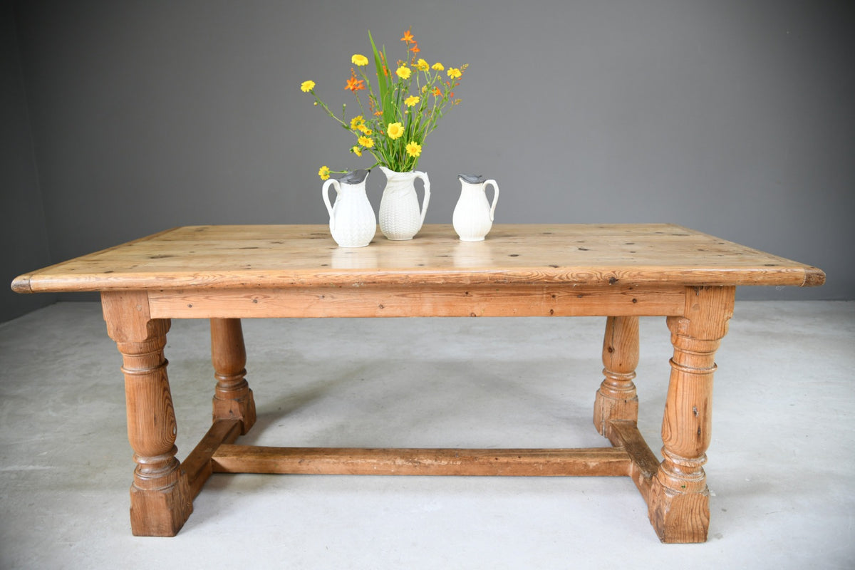 Antique Rustic Pine Table Kernow Furniture
