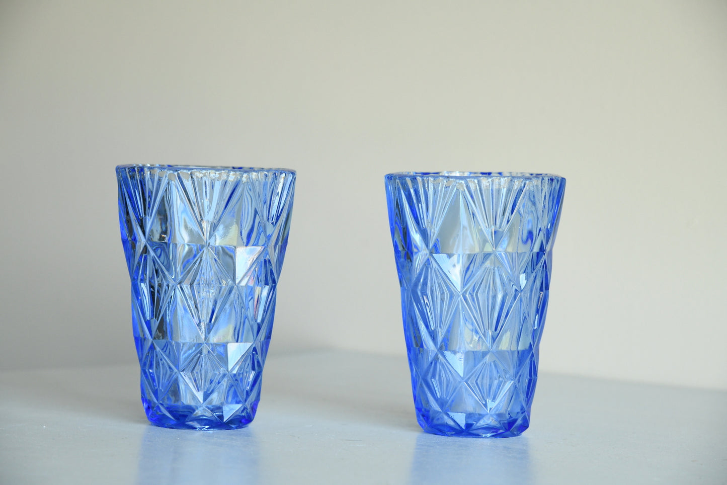 Pair Blue Vintage Vase