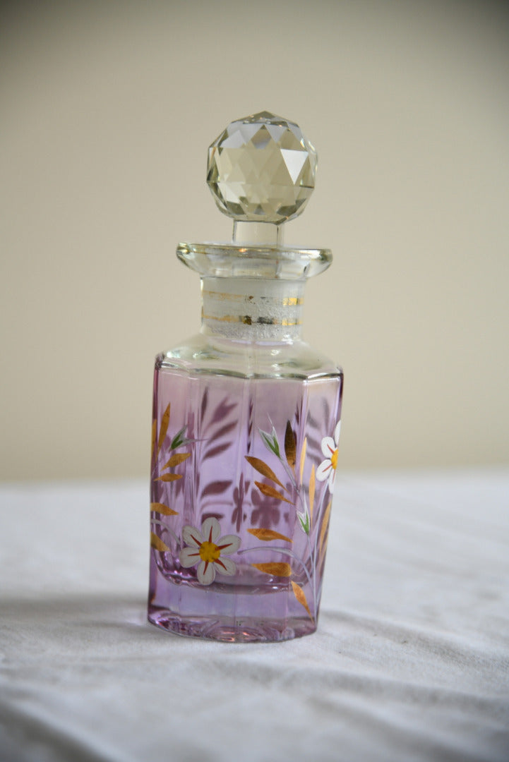 Pink Floral Glass Bottle