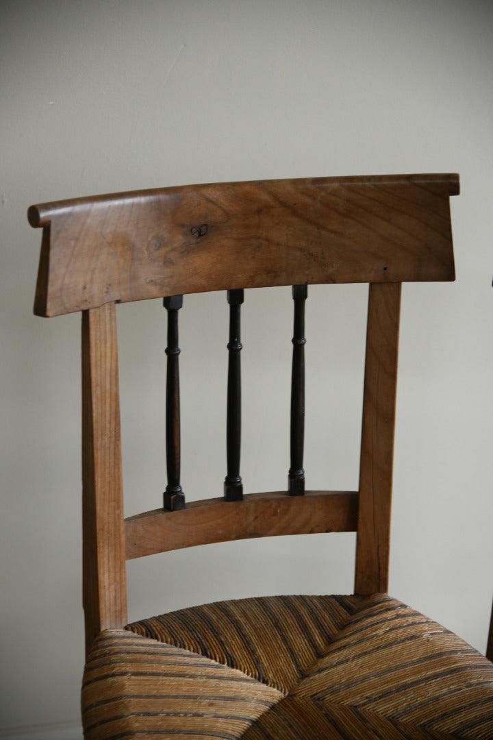 Pair Fruit Wood French Kitchen Chair