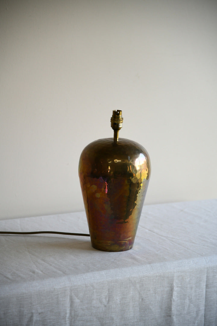 Habitat Style Hammered Brass Lamp