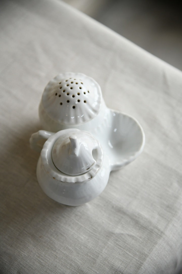 Vintage White Cruet