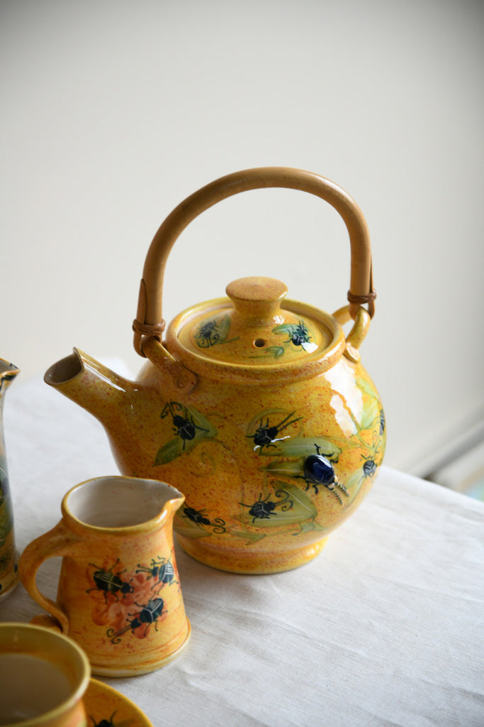 Studio Pottery Beetle Tea Set