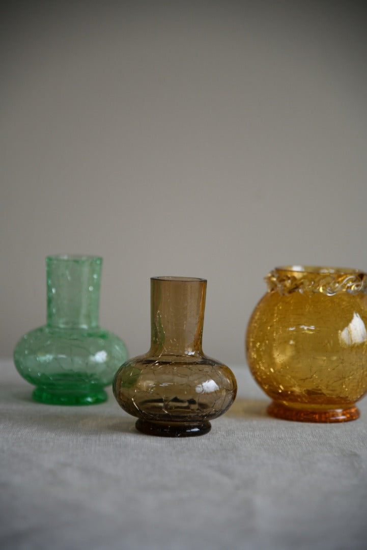 Collection Small Crackle Glass Vase