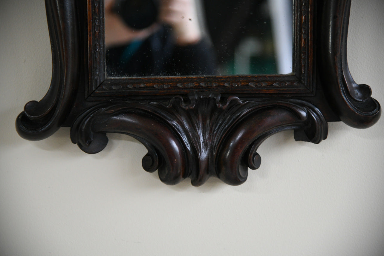 Continental Carved Mahogany Wall Mirror