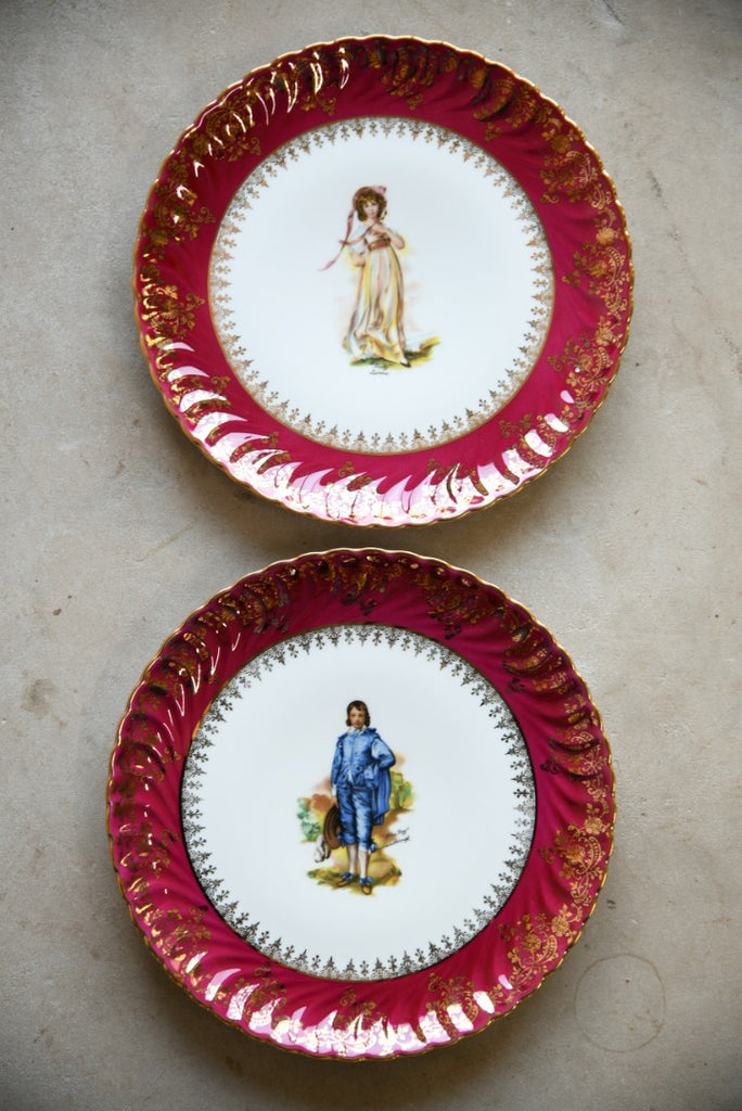 Pair Limoges France Porcelain Plate