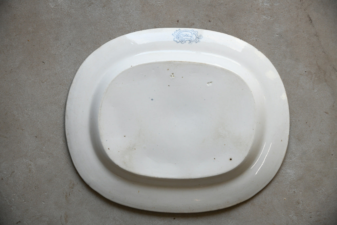Antique Staffordshire Blue Transferware Platter