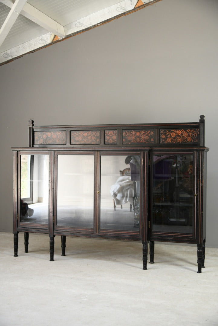 Victorian Aesthetic Movement Glazed Cabinet – Kernow Furniture