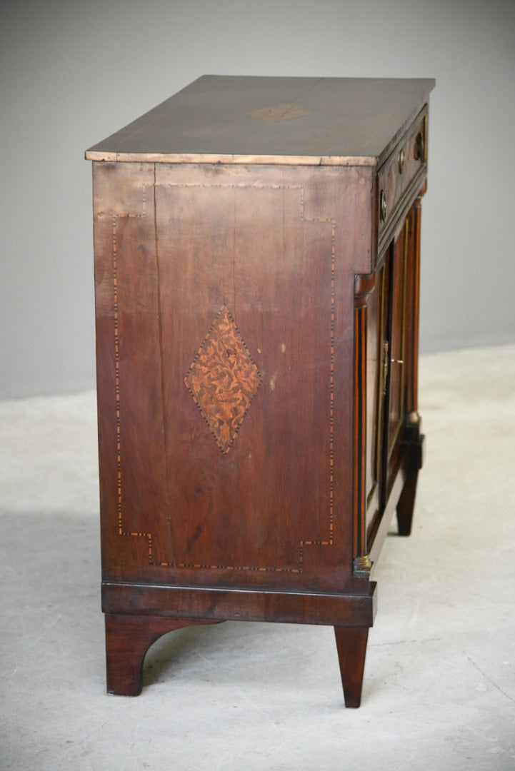 Antique Continental Inlaid Cabinet Sideboard
