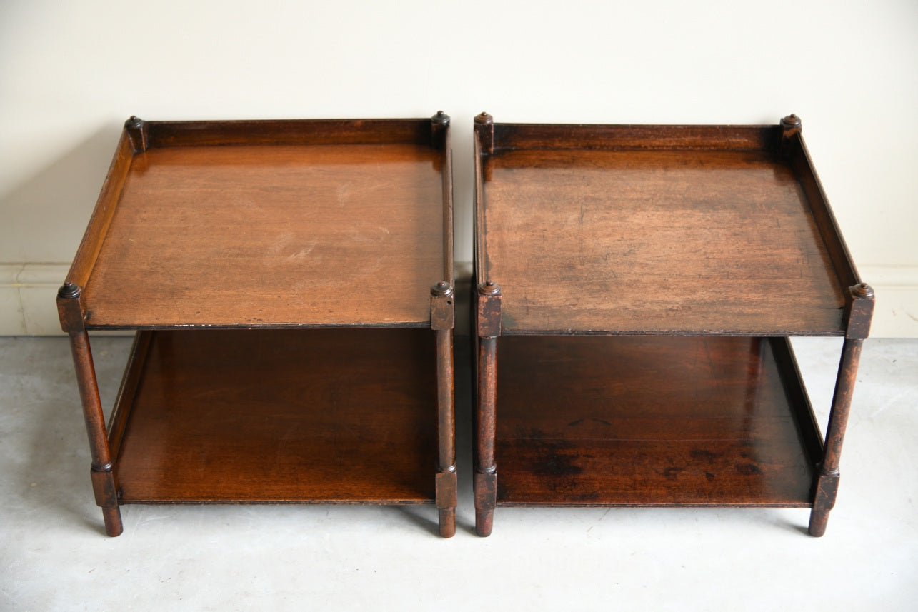 Pair Mahogany Bedside Tables