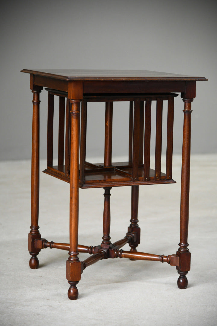 Edwardian Mahogany Revolving Bookcase Table